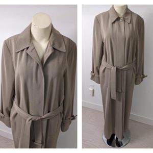 Ladies taupe Spring/Fall full length coat